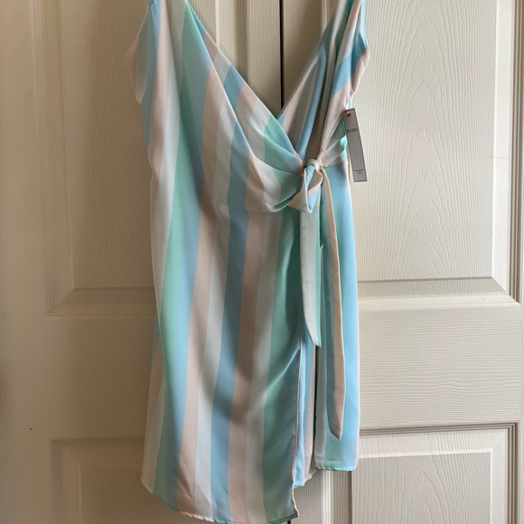 Red Dress Boutique Multi Stripe Wrap Dress - Picture 1 of 4